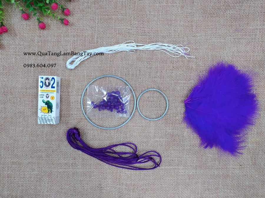 combo nguyên liệu làm dreamcatcher 